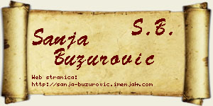 Sanja Buzurović vizit kartica